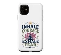 Meditations Yoga "INHALE COURAGE" Pilates Sport Zen-Yoga Case for iPhone 11