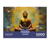 Meditative Buddha Statue 1000 Piece Jigsaw Puzzle Paper Adult Calm Artistic Style Focus Relax Home 52x38cm/1000pcs