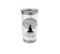 Meditative Buddha Under Bodhi Tree Om Mani Padme Hum Mantra Stainless Steel Insulated Tumbler