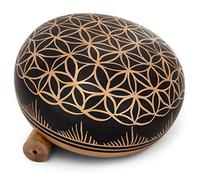 Meditative Flower of Life Design Singing Bowl with Mallet and Cushion - Tibetan Sound Bowls for Energy Healing, Mindfulness, Grounding, Zen, Meditation - Exquisite, Unique Home Decor and Gift Sets