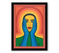 Meditative Presence Japandi Framed Wall Art Print A1 (84.1×59.4cm) Black, Wall Decor for Living Room, Bedroom, Office & Home, Ready to Hang, Art Gift