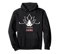 Meditative Silence: Yoga Lotus Design Pullover Hoodie