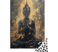 Meditative Statue 1000 Piece Jigsaw Puzzle Paper Puzzle for Adults Zen Art Relaxing Home Decor Mind Focus 52x38cm/1000pcs