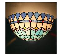 Mediterranean 12 Inch Wall Lamp Tiffany Style Indoor Sconce Perfect for Bedroom Living Room Balcony Stairs and Hallways Elegant Lighting Fixture