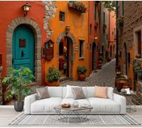 Mediterranean Architecture Mural Wallpaper for Living Room Bedroom Decor