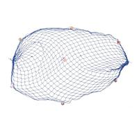 Mediterranean Blue Fishing Net Wall Hanging with Shell Wood Ornament | Cotton Rope, Church and House Plant Display, Creative Nautical Accent, Photo Props, Coastal Wall Art