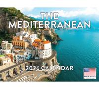 Mediterranean Calendar 2026 Wall Monthly Sea