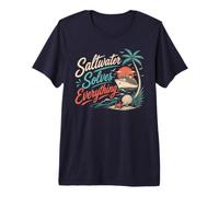 Mediterranean Cruise Vacation Saltwater Solves Everything Premium T-Shirt