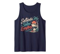 Mediterranean Cruise Vacation Saltwater Solves Everything Tank Top