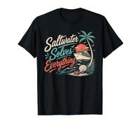 Mediterranean Cruise Vacation Saltwater Solves Everything Value Graphic T-Shirt, Men, Black, XL