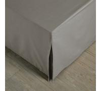 Mediterranean Linens Valencia 100% Egyptian Cotton 200 Thread Count Double Valance 137X190Cm -Grey