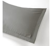 Mediterranean Linens Valencia 100% Egyptian Cotton 200 Thread Count Oxford Pillowcases Pair -Grey
