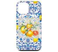 Mediterranean orange blue baroque Summer art Case for iPhone 12 mini