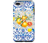 Mediterranean orange blue baroque Summer art Case for iPhone 7 Plus/8 Plus
