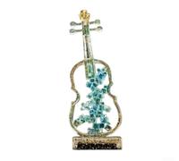 Mediterranean Resin Violin Figurine Rustic Elegant Home Decor Statu | for Living Room Shelf Office Desk Sturdy Base Ornament for Housewarming Birthday Christmas 30.5cm