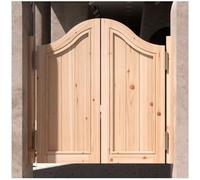 Mediterranean Saloon Swinging Doors, Dual Wooden Cafe Swing Doors with Auto-Close Hinges, Western Cowboy Partition Dutch Door for Kitchen, Club, Unfinished(110x90cm(43.3x35.4in))