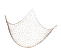 Mediterranean Shell Fishing Net Wall Hanging Ornament Cotton Decor | Easy Photo Display, Nautical Party Styling, House Plants and Classroom Accents, Decorative Hanging Piece