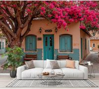 Mediterranean Streets Mural Wallpaper for Living Room Bedroom Decor