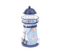 Mediterranean Style Iron Lighthouse Candle Holder for Party Home Decor