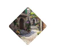 Mediterranean Style Old Stone Buildings Funny Car Air Freshener Automotive Aromatherapy Tablets for Rearview Mirror Wardrobe Shoe Cabinet