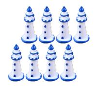 Mediterranean Style Small Lighthouse Model 8pcs Decor for Ornament