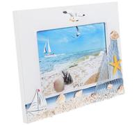 Mediterranean Style Wooden Picture Frame Ornament Timber Desktop Display