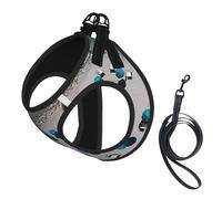Mediterranean Summer Print Dog Harness Adjustable Walk Puppy Harnesses Leash Clips Pet Harnesses Training Pet Vest