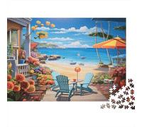 Mediterranean View Jigsaws 1000 Pieces for Adults with Precision Cut Centenary Jigsaws As A Stress Relief Puzzle for Fun Activity for Home 52x38cm/1000pcs