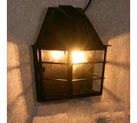 Mediterranean Villa Outdoor Moistureproof Wall Lantern Landscape Wall Lamps Black House Shape Corridor Wall Lights