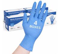 MEDITOP 400 x Blue Disposable Medium Nitrile Examination Gloves Multipurpose,Mechanical, Industrial, Hair & Beauty, Janitorial, Multipurpose-Powder Free(400 Gloves, M)