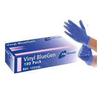 Meditrade BlueGen, Blue Vinyl Examinaiton Gloves, X-Large, N/S, P/F, x100