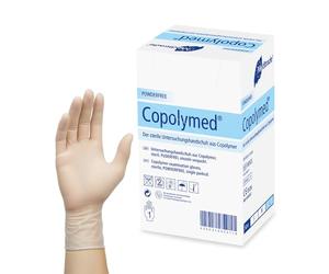 Meditrade Copolymed Disposable Gloves, Sterile 8092L - Powder-Free, Latex-Free, Protein-Free, Individually Wrapped, Examination Gloves for Medical Applications - Large - 100 Pieces - White