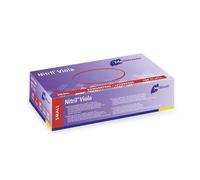 Meditrade Nitrile Gloves, Disposable, Powder-Free, Violet, Small, 100pcs