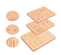MediTrainer 3-Piece Suture Pad, Suture Practice Pad with Various Wound Shapes, Suture Practice Kit, Suitable for Medical, Veterinary Medical Staff Training and Practice (Combination One)
