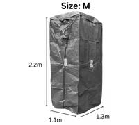 (MEDIUM (1.3M x 1.1M x 2.2M)) Heavy Duty Pallet Cover Tarp Bag, Waterproof Storage Cargo Protector, 200gsm, 2.2m Height, Available in S/M/L Sizes