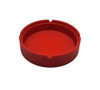MEDIUM 10.6cm BWD AshTray Silicone Mould Red Round Shape Cigarette Ash Tray Holder Tobacco Indoor Outdoor Pubs Bars Use