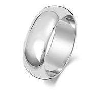 Medium 18ct White Gold 7mm D Shape Men/Ladies Wedding Band/Ring WJS1507918KW