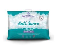 Slumberdown 2 Pack Anti Snore Medium Support Pillows in White Slumberdown White