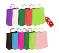 MEDIUM 20 Pcs Paper party bags for kids party - Present holder with twisted handles - multicolour paper bags Ideal for Easter, Anniversary, Birthdays, Weddings, Baby Showers (41 x 32 x 12 CM)