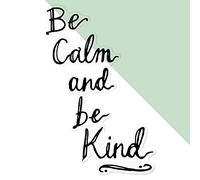 Medium 210mm 'Be Calm Be Kind' Clear Static Window Cling Sticker/Decal (Black) (WC00029819)