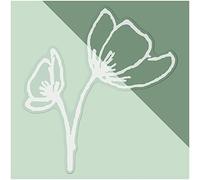 Medium 210mm 'Poppies' Clear Static Window Cling Sticker/Decal (White) (WC00058370)
