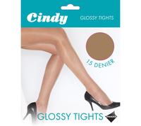 (Medium (5ft-5ft8”), Melon) Cindy Womens/Ladies 15 Denier Glossy Tights (1 Pair)