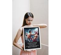 Medium A4 30x21cm Rocky Quote No1 It ain't about how hard you hit Poster Watercolour Picture Motivational Graphic Inspirational Heavy Weight Lifting Gym Sports Fit Guy Print