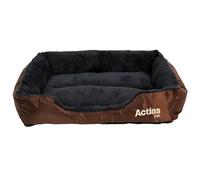 (Medium) Actiaspet Faux Fur Pet Bed Brown/Grey
