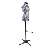 Medium Adjustable Dressmakers Dummy in Geometric Blue/White Fabric