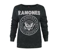 Amplified Clothing Grey Ramones Seal Logo Sweatshirt Womens