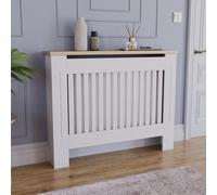 (Medium) Arlington Radiator Cover Heating Cabinet White Oak
