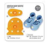 Medium Baby Bootee - Set of 2 - JEM Sugarcraft Cutters great for cakes makers
