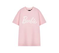 Barbie Womens T-Shirt | Ladies Pink Short Sleeve Graphic Tee | Classic Logo Doll Stylish Apparel Top | Fashion Toy Cartoon Movie Film Merchandise Gift
