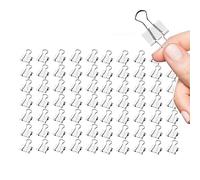 Medium Binder Clips 1Inch White 80 PCS with Storage Box, Binder Clips 25mm 1 Inch for Teacher School Office and Business.